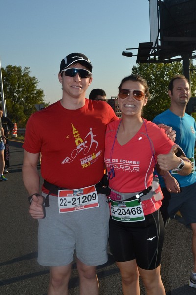 Audrey et Simon, au marathon de Montr&eacute;al.