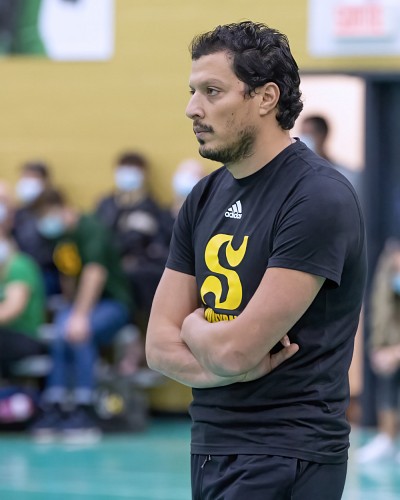 L'entra&icirc;neur du Vert & Or Mohamed El Fethi Abed.