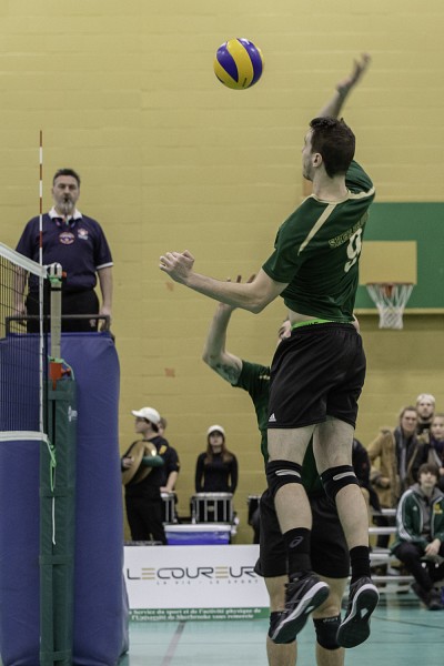 Le joueur de centre du Vert & Or, Mark Messier.