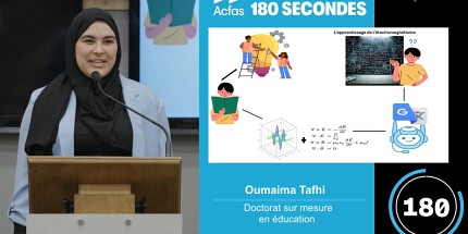 L’étudiante Oumaima Tafhi remporte un prix pour « <em>ma thèse en 180s</em> »
