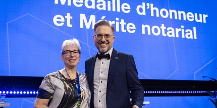 La Chambre des notaires salue l'engagement d'Edith Vézina