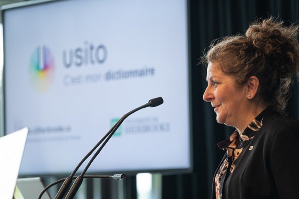 La Pre&nbsp;Anick Lessard, doyenne de la Facult&eacute; des lettres et sciences humaines.