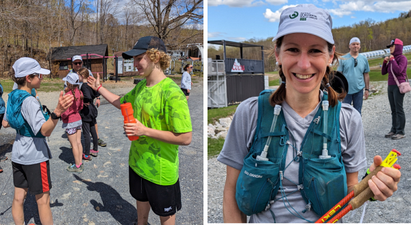 Malo ne ratant jamais une occasion de s'amuser (&agrave; gauche). Mandy toujours aussi souriante &agrave; la fin de son d&eacute;fi (&agrave; droite)