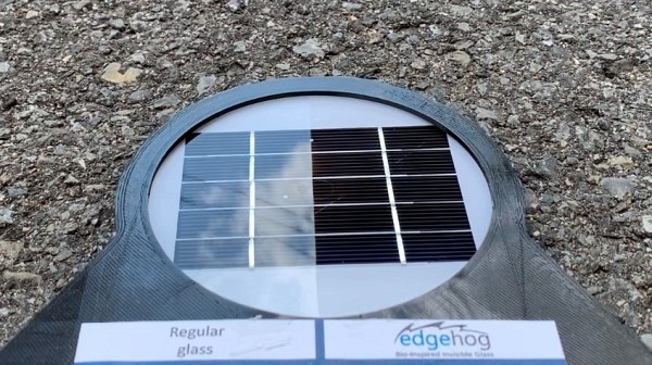 Comme on peut le constater, aucune lumi&egrave;re n'est r&eacute;fl&eacute;chie sur le verre d'Edgehog.