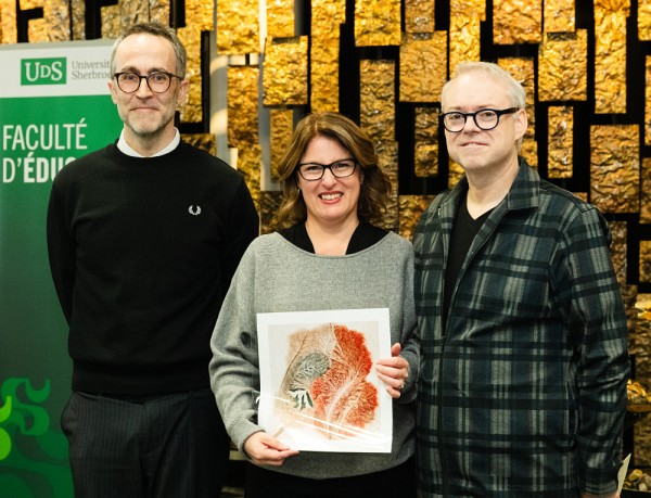 Matthieu Petit, vice-doyen &agrave; la formation, Maril&egrave;ne Bilodeau, conseill&egrave;re p&eacute;dagogique aux stages au D&eacute;partement de p&eacute;dagogie et Sylvain Manseau, conseiller p&eacute;dagogique au D&eacute;partement de p&eacute;dagogie.