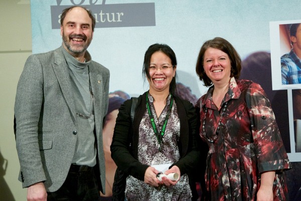 L'&eacute;tudiante au doctorat en &eacute;ducation, Sereywathna Soung, a remport&eacute; le deuxi&egrave;me prix pour son affiche. 