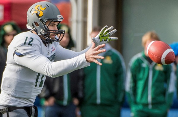 Le quart-arri&egrave;re du Vert & Or J&eacute;r&eacute;mi Roch