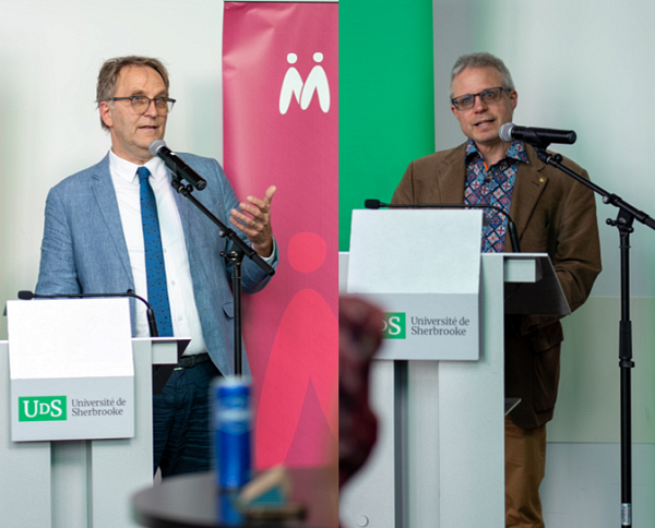 M. Richard Veenstra, Directeur g&eacute;n&eacute;ral Mission inclusion et Pr &Eacute;ric Lachance, Vice-doyen &agrave; la responsabilit&eacute; sociale et &agrave; la sant&eacute; durable FMSS