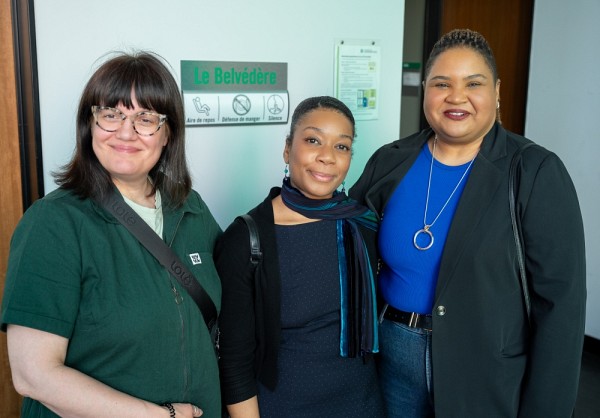 De gauche &agrave; droite :&nbsp;Claudine&nbsp;Barrette, M&eacute;lissa&nbsp;Lormil&nbsp;et Fritzna Blaise, membres&nbsp;des &eacute;quipes m&eacute;diation&nbsp;interculturelle et sant&eacute; mentale