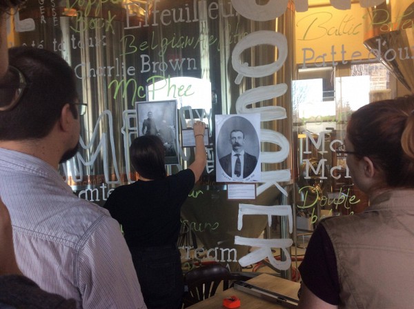 Montage de l'exposition au Siboire.