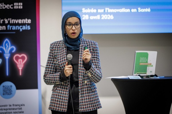 Enfin, Salma Benelfellah, &eacute;tudiante au doctorat en m&eacute;decine, a propos&eacute; un mod&egrave;le de r&eacute;organisation des urgences hospitali&egrave;res fond&eacute; sur le regroupement des patients selon leur profil op&eacute;rationnel, inspir&eacute; d&rsquo;une approche implant&eacute;e &agrave; Toronto et qu&rsquo;elle souhaite piloter &agrave; l&rsquo;H&ocirc;pital Charles‑Lemoyne.&nbsp;