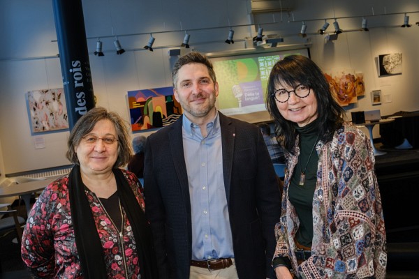 L'&eacute;quipe de formation : la Pre Nadine Vincent, le charg&eacute; de cours Maxime Tardif et la Pre Martine Pelletier, du D&eacute;partement de communication.
