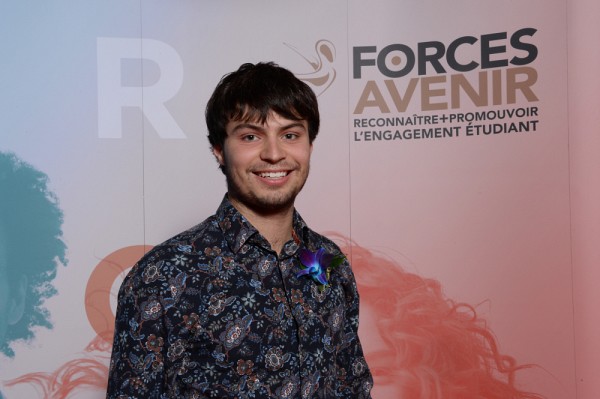 L'&eacute;tudiant en g&eacute;nie Justin Br&ucirc;lotte, finaliste dans la cat&eacute;gorie Personnalit&eacute; 1er cycle.