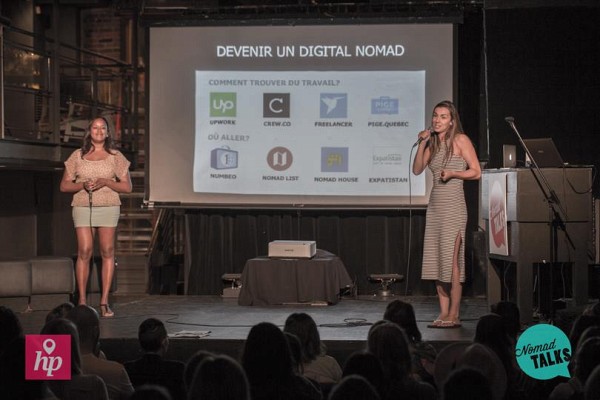 Safia et Emilie lors d'un Nomad Talks.