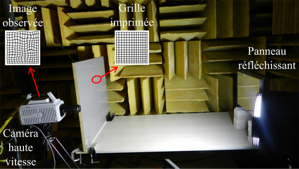Image d&rsquo;un montage de d&eacute;flectom&eacute;trie r&eacute;alis&eacute; au GAUS.