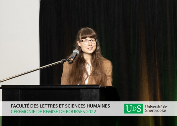 Charlotte Comtois, r&eacute;cipiendaire d'une bourse en 2019.
