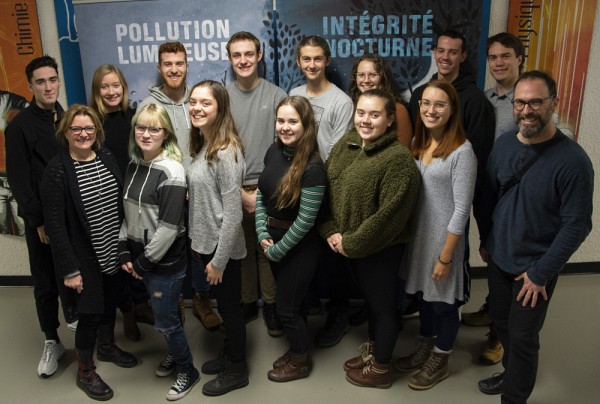 Les membres et collaborateurs&nbsp;du Centre de recherche sur la pollution lumineuse du C&eacute;gep de Sherbrooke.