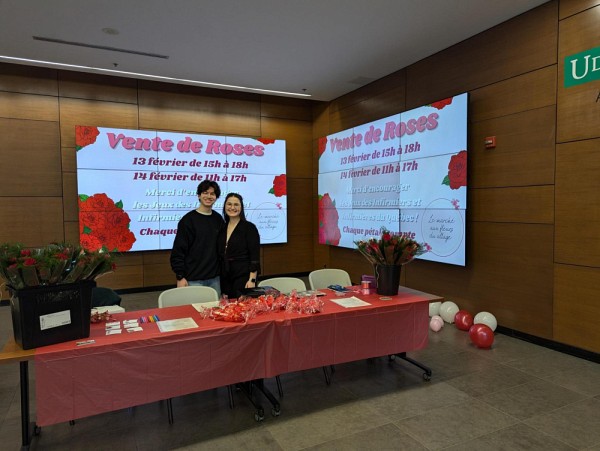 Vente de roses lors de la Saint-Valentin