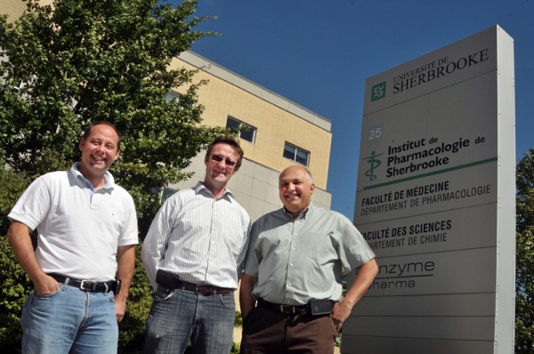 L'&eacute;quipe de direction de l'IPS, professeurs Philippe Sarret, &Eacute;ric Marsault et Robert Day.