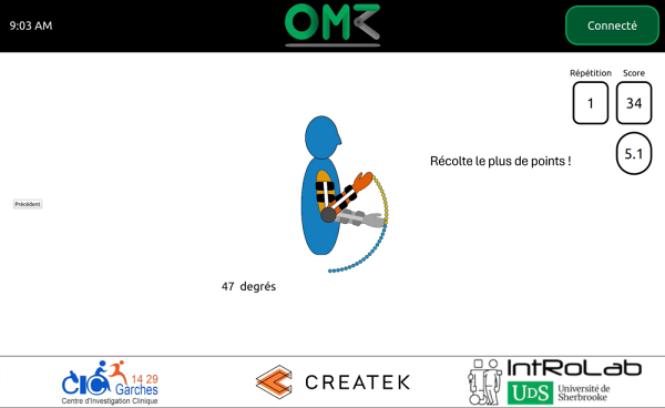 Le logiciel d&eacute;velopp&eacute; int&egrave;gre un contr&ocirc;le moteur adaptable aux besoins sp&eacute;cifiques de chaque patient. Le kin&eacute;sith&eacute;rapeute peut prescrire des exercices et suivre les progr&egrave;s &agrave; distance, tandis que le patient b&eacute;n&eacute;ficie d&rsquo;un accompagnement continu pour ex&eacute;cuter les mouvements en autonomie.