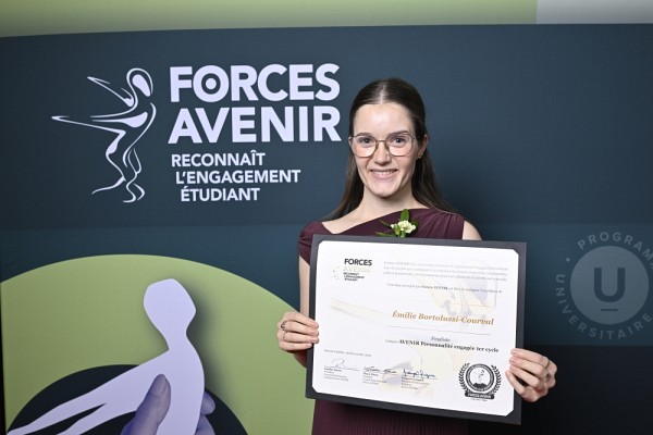 &Eacute;milie Bortolussi-Courval, finaliste de la cat&eacute;gorie AVENIR Personnalit&eacute; engag&eacute;e 1er cycle.&nbsp;