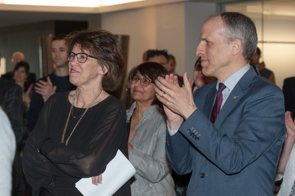 La rectrice, Luce Samoisette et le recteur &eacute;lu, Pierre Cossette.