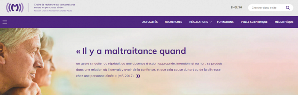 Depuis l&rsquo;hiver 2010-2011, la Chaire vise &agrave; accro&icirc;tre les connaissances permettant de mieux comprendre et de contrer la maltraitance envers les personnes a&icirc;n&eacute;es.