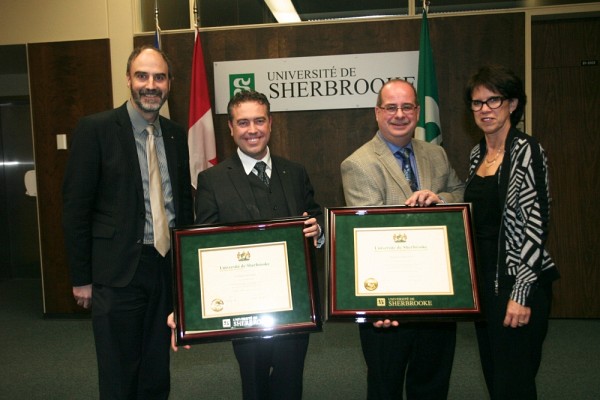 Les professeurs Jean Cadieux et Michel Dion, de la Facult&eacute; d'administration.