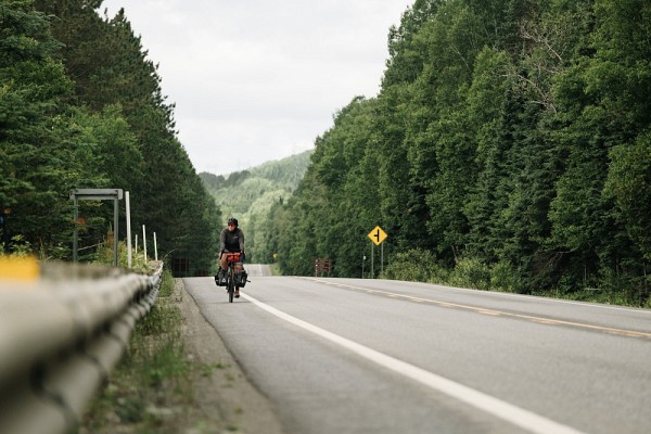 Anabelle Guay, lors de sa Grande Travers&eacute;e en juin 2023.
