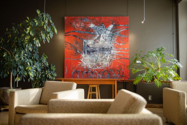 Buda, huile et acrylique sur toile, Juan Schneider, 1993.