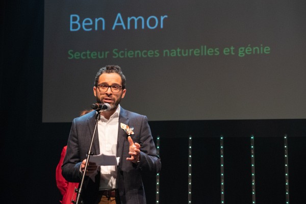 Le r&eacute;cipiendaire du Prix Tremplin en Sciences naturelles et g&eacute;nie, le Pr Mourad Ben Amor.