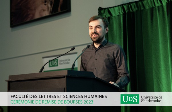 Simon Durand, r&eacute;cipiendaire d'une bourse en 2022.