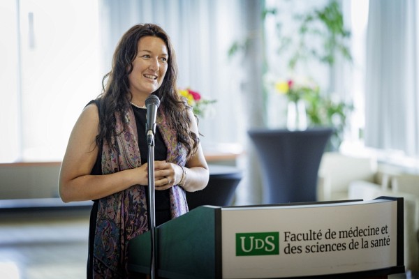 Mme Val&eacute;rie V&eacute;ronneau, donatrice principale.