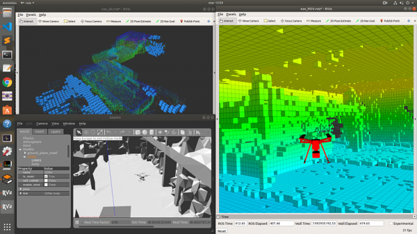 Gr&acirc;ce &agrave; des logiciels de simulation, Louis Petit exp&eacute;rimente les vols de drone &agrave; m&ecirc;me certains locaux de l'UdeS.