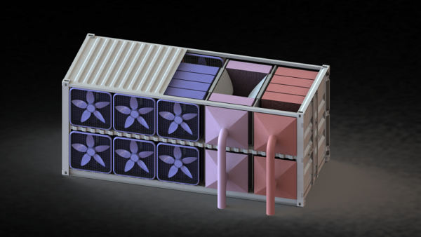 Le syst&egrave;me Skyrenu capte le CO2 directement de l&rsquo;atmosph&egrave;re, r&eacute;duisant ainsi le taux de dioxyde de carbone dans l'air.