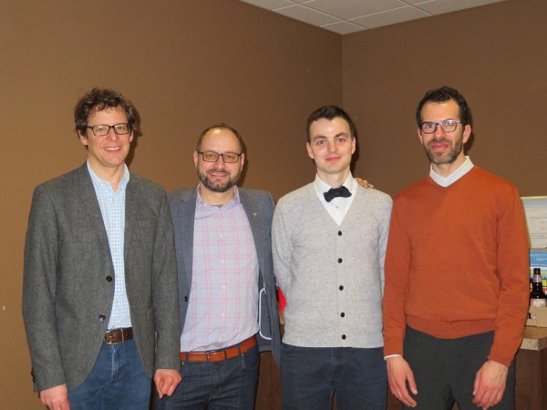 Pr Blais, Pr Pioro-Ladri&egrave;re, DanyLachance-Quirion et Dr Patrice Bertet