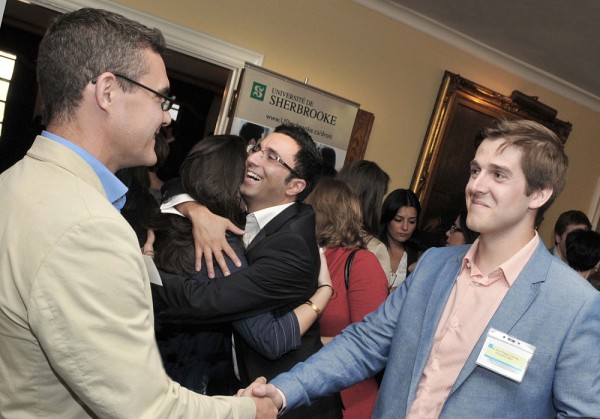 Au premier plan, Pr Mathieu Devinat et Me Jean-Philippe Verreau.