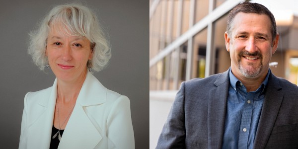 La professeure&nbsp;Chantal Sylvain, vice-doyenne &agrave; la r&eacute;adaptation et le professeur Matthieu Touchette, vice-doyen aux &eacute;tudes postdoctorales.