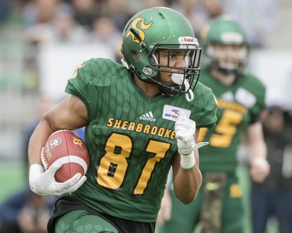 Le receveur am&eacute;ricain Jermer Braswell.