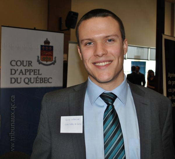 Kevin Lafreni&egrave;re, dipl&ocirc;m&eacute; en 2011, &eacute;tait tr&egrave;s heureux de participer &agrave; la journ&eacute;e carri&egrave;re.