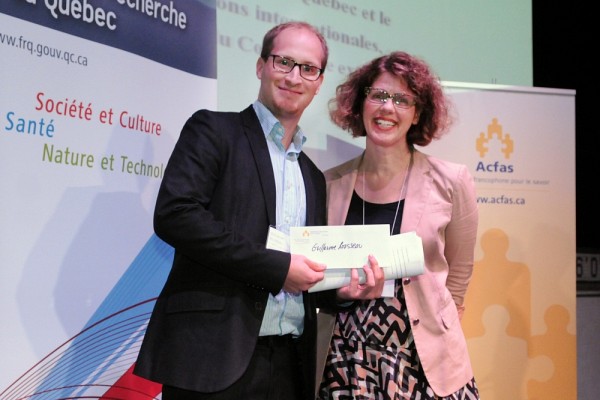 Guillaume Rousseau et Marie-Jos&eacute;e Blais, directrice des collaborations internationales du minist&egrave;re de l&rsquo;Enseignement sup&eacute;rieur, de la Recherche, de la Science et de la Technologie