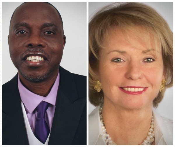 Matamba Harusha Henry Mbatika, dipl&ocirc;m&eacute; de la Facult&eacute; des Lettres et sciences humaines et Mich&egrave;le Rivet, professeure associ&eacute;e &agrave; la Facult&eacute; de droit