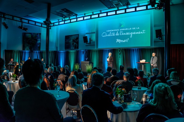 C&eacute;r&eacute;monie annuelle de la qualit&eacute; de l&rsquo;enseignement de l&rsquo;Universit&eacute; de Sherbrooke qui a eu lieu le 21 f&eacute;vrier 2023.
