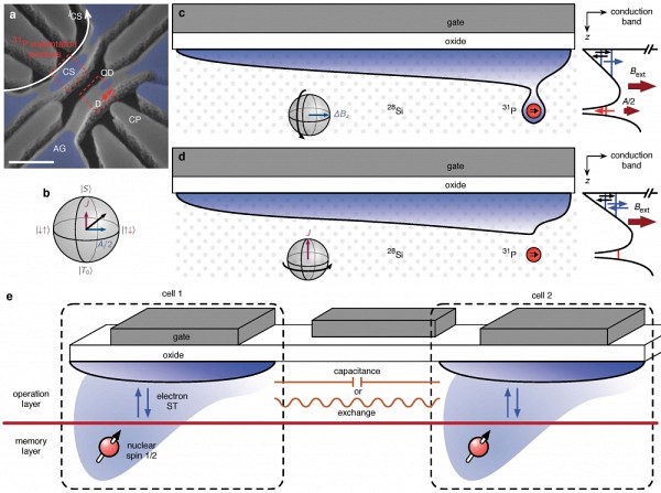 Syst&egrave;me bo&icirc;te quantique-donneur