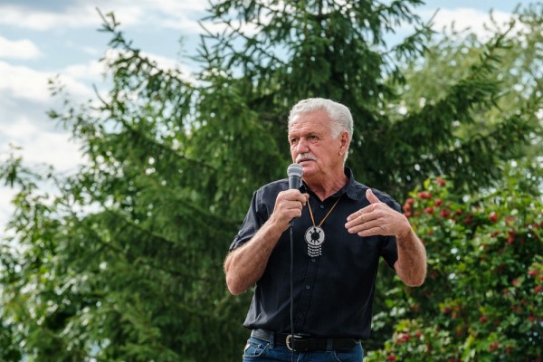 L'a&icirc;n&eacute; Michel Durand Nolett, lors d'une pr&eacute;sentation &agrave; l'UdeS en 2020