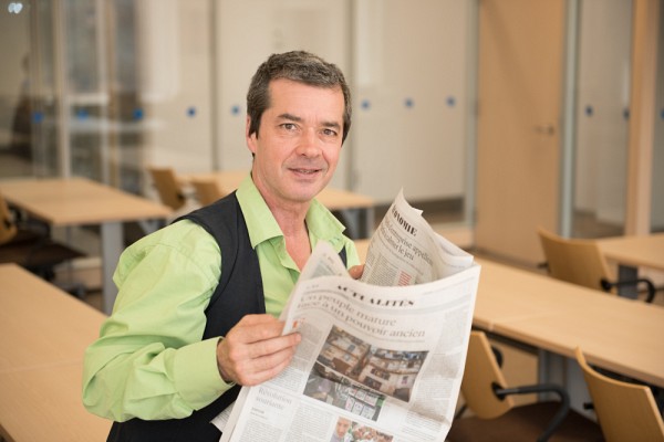 Mathieu-Robert Sauv&eacute;, &eacute;tudiant &agrave; la ma&icirc;trise en communication