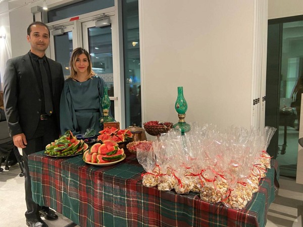 Mahyar Malekidelarestaqi et&nbsp;Shabnam Khosravian, pr&eacute;sident et vice-pr&eacute;sidente de la Soci&eacute;t&eacute; iranienne de l'UdeS.