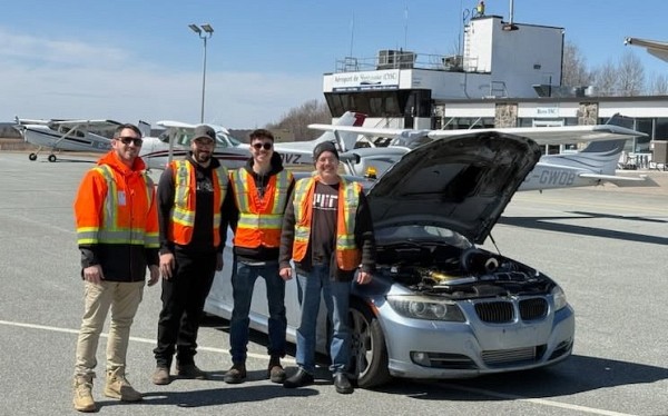 L&rsquo;&eacute;tude de l&rsquo;effet d&rsquo;un &eacute;tage additionnel de suralimentation &eacute;lectrique sur une BMW turbo a &eacute;t&eacute; test&eacute;e par le Pr&nbsp;Jean-S&eacute;bastien Plante et son &eacute;tudiant sur le site de l&rsquo;a&eacute;roport.