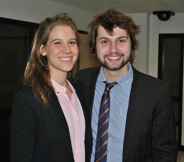 Les deux finalistes, Fr&eacute;d&eacute;rique Tremblay et Vincent Paquet.