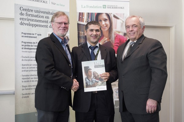 Professeur Rolland Leduc, Abdessamad El Hassni et Michel Montpetit.